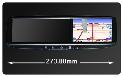 4.3 Inch Win CE Navigation GPS Rear view Mirror With Bluetooth,CN-043RA