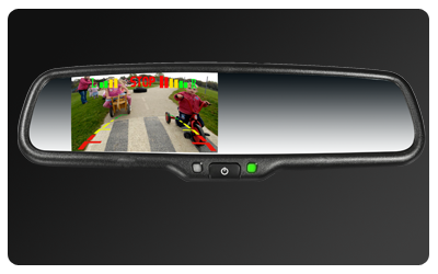 4.3 Pulgadas de pantalla espejo retrovisor con cámara de visión trasera y sensor de aparcamiento, AK-043LAP4