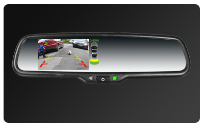 4.3inch parking sensor mirror with back-up camera,AK-043LAP4T