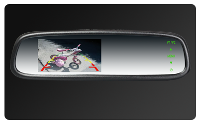 4.3 pulgadas de pantalla espejo retrovisor con la cámara de visión trasera DK-043LA/B