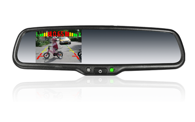 3.5 inch car rear camera view mirror with parking sensor,AK-035L1P2
